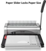 TIANSE Binding Machine, 21-Holes, 450 Sheets, Comb Binding Machines with Starter Kit 100 PCS 3/8'' Comb Binding Spines, Comb Binder Machine Book Maker Perfect for Letter Size, A4, A5 or Smaller Sizes - Image 2